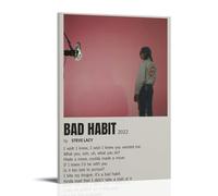 ZWSYHJ Bad Habit Steve LacyRetro Aesthetic Canvas Wall Paintings Various Styles of Printmaking Bedroom Wall DecorFrame-style16x24inch(40x60cm)