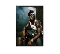 ZWSYHJ Get Rich Or Die Tryin'-50 CentRetro Aesthetic Canvas Wall Paintings Various Styles of Printmaking Bedroom Wall DecorUnframe-style20x30inch(50x75cm)
