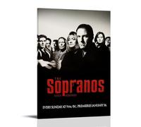 ZWSYHJ The SopranosRetro Aesthetic Canvas Wall Paintings Various Styles of Printmaking Bedroom Wall DecorFrame-style16x24inch(40x60cm)
