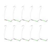 ZWTPGKRD 10Pcs Glow Tube Single Balance Hook Divider Fishing Gear Fishing Balance Connector 15/20/30/40cm Feeder Sleeve Stainless Steel