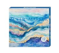 ZWTPGKRD 12/24 / 36/48 Color Acrylic Paint Pen Brush Tip Colored Marker for Drawing Scrapbooking Card Making Journaling Soft Tip Markers