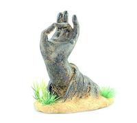 ZWTPGKRD Aquarium Decoration Bodhisattva Hand Betta Cave Fish For Tank Accessories For Hermit Crayfish Fish Tank Decorations Cave Glow Skall
