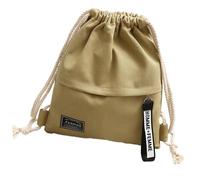 ZWTPGKRD Canvas Drawstring Backpack Large Capacity Portable Rucksack School Bag For Daily Use And Outdoor Activity Drawstring Backpack