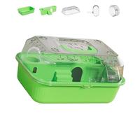 ZWTPGKRD Double Levels Portable Hamster Cage with Hand Carry Transparents for Easy Cleaning Travel Pet Cage