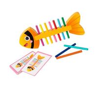 ZWTPGKRD Early Learning Color Recognition Toy Fishbone Shape Wooden Fine Motor Training Educational Game For Children Fine Motor Development