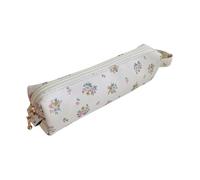 ZWTPGKRD Elegant Blossomy Decorated Writing Tool Planner Strong Canvas Substance Travel Friendly Soft Blossomy Pencil Bag
