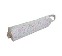 ZWTPGKRD Elegant Blossomy Decorated Writing Tool Planner Strong Canvas Substance Travel Friendly Soft Blossomy Pencil Bag