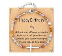 ZWTPGKRD Elegant Faith Bangle & Inspirational Message Card Spiritual Jewelry Present for Baptisms Confirmations Special Stylish Confirmation Baptism Jewelry for Teens