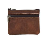 ZWTPGKRD Handicraftsman Constructed Troubled Cattlehide Coin Bag with Unique Aging Color Development Artisanal Wild Horse Wallet