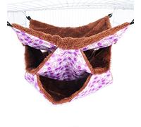 ZWTPGKRD Hanging Hammock For Small Pet 3-Layer Plush Bed Cage Accessories For Hamster Chinchilla Hamster Warm Bed