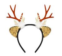 ZWTPGKRD Holiday Spirits Reindeer Antlers Headbands Holiday Accessory White Reindeer Antlers Headband For Costume Dresses Up Christmas Dresses Up Accessory