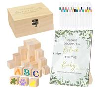 ZWTPGKRD Infant Perceptual Development Toy 78 Pcs Empty Wooden Hurdles Set Including Wooden Storage Container Promoting Safe Creative Eight Hundred Imagination Building Fun King Tree Hurdles