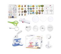 ZWTPGKRD Kids Art Craft Badge Maker Tool Set With Accessories Kits Badges Maker Press Brooch Pin Machine Educational Toy Children Badge Press Machine