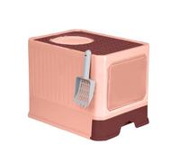 ZWTPGKRD Litter Box Rabbits Control Not Stick Smooth Surfaces Cats Pans Enclosed Cats Container Litter Pans Large