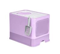 ZWTPGKRD Litter Box Rabbits Control Not Stick Smooth Surfaces Cats Pans Enclosed Cats Container Litter Pans Large