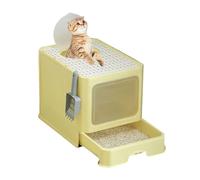 ZWTPGKRD Litter Box Rabbits Control Not Stick Smooth Surfaces Cats Pans Enclosed Cats Container Litter Pans Large