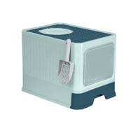 ZWTPGKRD Litter Box Rabbits Control Not Stick Smooth Surfaces Cats Pans Enclosed Cats Container Litter Pans Large