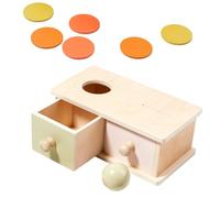 ZWTPGKRD Multifunctional Wooden Coin Ball Drop Box Educational Toy For Preschool Classroom Toddler Activity Kindergarten Cooperative Play Toy