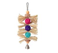 ZWTPGKRD Pet Bird Chew Toy Natural Colorful Rattan Sphere For Cockatiel Conure Cockatoos Teeth Grinding Toy For Cage