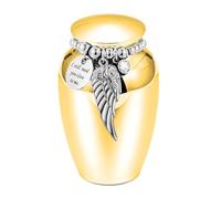 ZWTPGKRD Pet Cremation Urn With Engraving Bead Wing Rustproof Leakproof Ashes Container For Dog Cats Remembrances Gifting Rustresistant Pet Memorial Urn