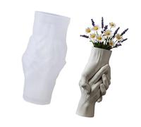 ZWTPGKRD Planter Silicone Mold Flower Pots Concrete Mold Handshake Statue Cement Gypsum MoldsFlower Vases Epoxy Casting Molds Holders Molds for Resin Casting/epoxy Resin/cement Holders Molds