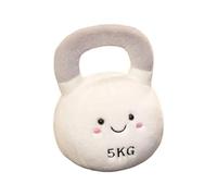 ZWTPGKRD Playful Exercise Throw PillowToy Soft Plush Kettlebell Sensory Development Infant Gift White Soft Gym Themed Stuffed Animals