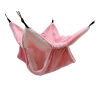 ZWTPGKRD Plush Hamster Hammock Hanging Double Layer Thicken Nest Large Hanging Cage House For Squirrel Warm Plush Bag Small Animal Hammock Bed