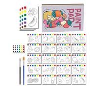ZWTPGKRD Pocket Watercolor Painting Book 21Pages Travel Paint Coloring Book Set Arts And For Kids Boys Girls Coloring Books Set For Kids
