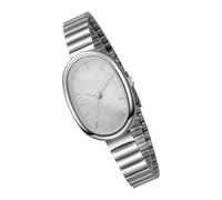 ZWTPGKRD Retro Inspired Oval Dials Wristwatch Featuring Glass and Comfortable Leather Band Waterproof Business Casual Watch