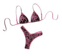 ZWTPGKRD Stylish Animal Pattern Tankini Two Piece Swimsuit Bathing Suit V Neck Beachwear for Daily Water Activity Trend Bathing Suit