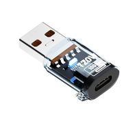 ZWTPGKRD Type-C To USB A Converter With Light 120W Charging 10Gbps Data Transfer USB-A Extender Clear Shell Adapter