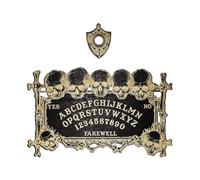 ZWTPGKRD Wood Spirit Talking Board Divination With Planchette Dowsing Message Telling Tool Mystical Game Supplies Skull Spirit With Planchette