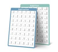 Zwttey Addition & Subtraction Flash Cards, Math Practice Board with Answers, Learn Column Method Vertical Calculations for Preschool Beginners in Mathematics, Teacher Must Have, Double-Side 4 Pcs