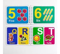 Zwttey English Numbers 1-14 and Alphabet A-Z Flip Card Set, First Word Teaching Aids for Preschool, Language Therapy Learning Tools, Vocabulary Building