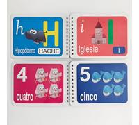 Zwttey Spanish Numbers 1-100 and Alphabet A-Z Flip Card Set, First Word Teaching Aids for Preschool, Language Therapy Learning Tools, Vocabulary Building