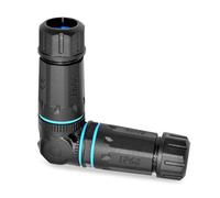 ZWWAAZHF 90Degree Angled RJ45 Ethernet Coupler IP68 Waterproof Panel Mount Socket Connector for Outdoor Industrial Use 10Gbps Link
