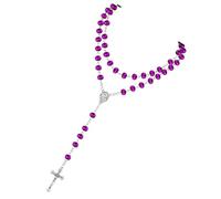 ZWWAAZHF Communion Catholic Rosary Beads Necklace Crystal Crosses, Miracles Medals & Crucifix Women Men Catholic Rosary Necklace Crystal Beads Religious Holy Communion Confirmation Baptism Wedding