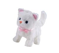 ZWWAAZHF Interactive Walking Talking Cats Plush Toy, White | Battery Powered Electric Pet Toy with Movement and Meows Sound for Toddler Comfort and Soothing Travel Friend