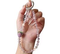 ZWWAAZHF Sparkling Crystal Phone Chain Strap with Keychain, B