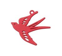ZWWAAZHF Stylish Swallow Shape Charm with Hollow Design Premium Alloy Materials Jewelry Component for Accessory Creation Minimalist Bird Pendant