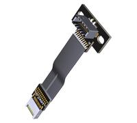 ZWWAAZHF USB 3.2 20Pin Type E to Type E Extension Cable, 30cm | Flat Ribbon Cable with Screw Hole for Motherboard, Male to Female Cable Fast Speed Data Front Panel