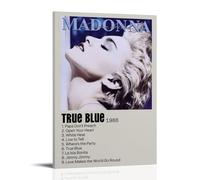 ZWWHUG True Blue-MadonnaAesthetic Canvas Wall Art Bedroom Decor Decorative Painting Wall Art Living Room Posters Bedroom Painting Frame-style24x36inch(60x90cm)