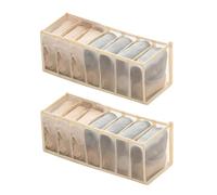 ZWWOGE Folding Drawer Organizer, Wardrobe Organizer for Underwear Drawers, Underwear Organizer for Underwear, Socks, Handkerchiefs and Ties (2 Pieces)