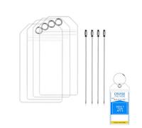 ZWWOGE Luggage Tag for Cruises, XXL Robust Waterproof PVC Transparent Luggage Tag for Aida TUI My Ship, with 6 Screwable Metal Straps, 19 x 9 cm, Luggage Tag Air Travel