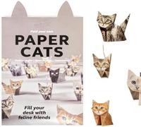 ZWWOGE Origami Paper Kit with 50 Sheets and 3D Patterns of Cats - Creative Decoration, Paper Cats for Table Decoration and DIY Gift for Cat Lovers