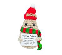 ZWWOGE Positive Christmas Potato with Red Love Hat, Mini Pocket Encouragement Cards, Creative Positive Potato Doll, Gift Ideal Choice for Party Decoration, Decorations Best Friend Gifts