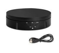 ZWXBDPDM Electric Rotating Display Stand for Photography, 360 Degree Turntable Motorized Stand Display Table for Live Video Automatic Revolving Platform(Balck)