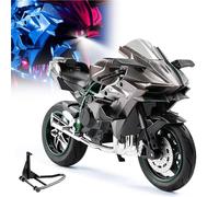 ZWXHN 1:10 For K&awasaki H2R Alloy Die Cast Motorcycle Model Vehicle Collection Sound And Light Off Road Autocycle Toys Car