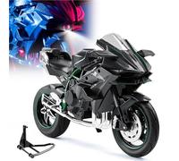 ZWXHN 1:10 For K&awasaki H2R Alloy Die Cast Motorcycle Model Vehicle Collection Sound And Light Off Road Autocycle Toys Car