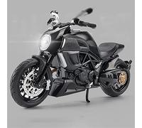 ZWXHN 1:12 Carbon Red Die Cast Vehicles Collectible Hobbies Sound And Light Motorcycle Model Toys For D&ucati Diavel
